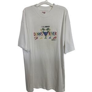 Vtg 90s Single Stitch Embroidered Jamaica T-Shirt Size Large Dunn’s River Falls